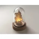 Ornament Craciun cu led, 2509E15657, Everestus, 6.9x6.9x10.5 cm, MDF, Natur