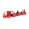 Decoratiune Craciun in forma de tren, Everestus, 2610E17477, 17.4x4.5x4.5 cm, Lemn, Rosu