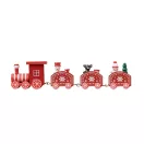 Decoratiune Craciun in forma de tren, Everestus, 2610E17477, 17.4x4.5x4.5 cm, Lemn, Rosu