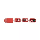 Decoratiune Craciun in forma de tren, Everestus, 2610E17477, 17.4x4.5x4.5 cm, Lemn, Rosu