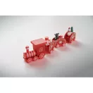 Decoratiune Craciun in forma de tren, Everestus, 2610E17477, 17.4x4.5x4.5 cm, Lemn, Rosu