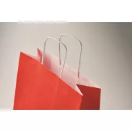   Sacosa de cumparaturi, 2509E16420, Everestus, 18x8x21 cm, Hartie, Rosu