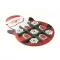 Joc X si 0 cu design de Craciun, 2509E16769, Everestus, 17.5x24.3x1.5 cm, MDF, Rosu