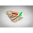 Ornament pentru bradul de Craciun, 2509E15658, Everestus, 9x3.7x0.2 cm, Lemn, Natur
