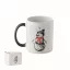 Cana 300 ml, 2509E15336, Everestus, Ø8.1x9.6 cm, Gresie, Negru, Rosu