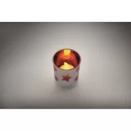   Lumanare led, 2509E15543, Everestus, 5.6x5.6x6.7 cm, Sticla, Rosu