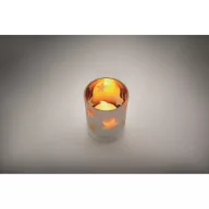   Lumanare led, 2509E15542, Everestus, 5.6x5.6x6.7 cm, Sticla, Auriu