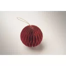 Decoratiune pliabila glob Craciun, 2509E15473, Everestus, Ø10 cm, Hartie, Rosu