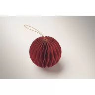   Decoratiune pliabila glob Craciun, 2509E15473, Everestus, Ø10 cm, Hartie, Rosu