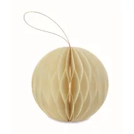   Decoratiune pliabila glob Craciun, 2509E15472, Everestus, Ø10 cm, Hartie, Bej
