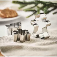   Set 3 forme de prajituri, Everestus, 2610E18900, 12.5x16x2.5 cm, Otel inoxidabil, Bej