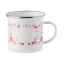 Cana emailata de Craciun, Everestus, 2610E19409, 300 ml, 11.3x8.7 cm, Fier, Alb