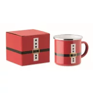   Cana emailata vintage, Everestus, 2610E19411, 300 ml, 11.3x8.7 cm, Fier, Rosu