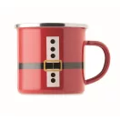 Cana emailata vintage, Everestus, 2610E19411, 300 ml, 11.3x8.7 cm, Fier, Rosu