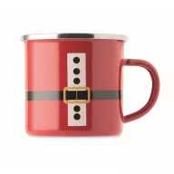  Cana emailata vintage, Everestus, 2610E19411, 300 ml, 11.3x8.7 cm, Fier, Rosu