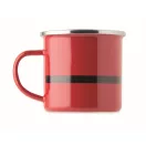 Cana emailata vintage, Everestus, 2610E19411, 300 ml, 11.3x8.7 cm, Fier, Rosu