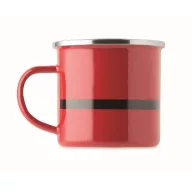   Cana emailata vintage, Everestus, 2610E19411, 300 ml, 11.3x8.7 cm, Fier, Rosu