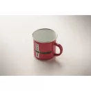 Cana emailata vintage, Everestus, 2610E19411, 300 ml, 11.3x8.7 cm, Fier, Rosu
