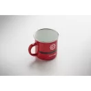 Cana emailata vintage, Everestus, 2610E19411, 300 ml, 11.3x8.7 cm, Fier, Rosu