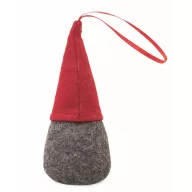   Decoratiune brad in forma de spiridus, Everestus, 2610E17468, 5x13 cm, Poliester, Bumbac, Rosu