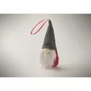 Decoratiune brad in forma de spiridus, Everestus, 2610E17468, 5x13 cm, Poliester, Bumbac, Rosu