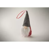   Decoratiune brad in forma de spiridus, Everestus, 2610E17468, 5x13 cm, Poliester, Bumbac, Rosu