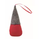 Decoratiune brad in forma de spiridus, Everestus, 2610E17467, 5x13 cm, Poliester, Bumbac, Gri