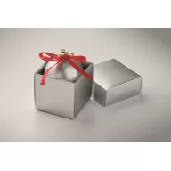   Glob de Craciun, Everestus, 2610E17461, 6.6x6.6x6.5 cm, Hartie, Argintiu