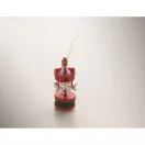 Ornament decorativ de Craciun, Everestus, 2610E17474, 3.3x8 cm, Lemn, Rosu