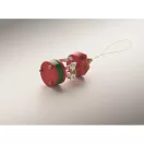 Ornament decorativ de Craciun, Everestus, 2610E17474, 3.3x8 cm, Lemn, Rosu