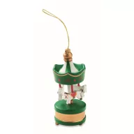   Ornament decorativ de Craciun, Everestus, 2610E17475, 3.3x8 cm, Lemn, Verde