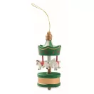 Ornament decorativ de Craciun, Everestus, 2610E17475, 3.3x8 cm, Lemn, Verde