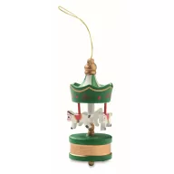   Ornament decorativ de Craciun, Everestus, 2610E17475, 3.3x8 cm, Lemn, Verde