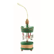  Ornament decorativ de Craciun, Everestus, 2610E17475, 3.3x8 cm, Lemn, Verde