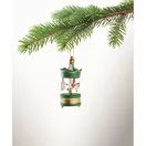 Ornament decorativ de Craciun, Everestus, 2610E17475, 3.3x8 cm, Lemn, Verde