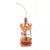   Ornament decorativ de Craciun, Everestus, 2610E17473, 3.3x8 cm, Lemn, Auriu
