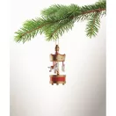 Ornament decorativ de Craciun, Everestus, 2610E17473, 3.3x8 cm, Lemn, Auriu