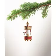   Ornament decorativ de Craciun, Everestus, 2610E17473, 3.3x8 cm, Lemn, Auriu