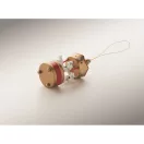 Ornament decorativ de Craciun, Everestus, 2610E17473, 3.3x8 cm, Lemn, Auriu