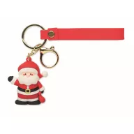   Breloc Mos Craciun, Everestus, 2610E17460, 5.3x4.4x3 cm, PVC, Rosu