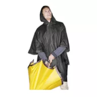   Pelerina de ploaie cu gluga si husa, Everestus, 20IAN1193, Negru, PVC