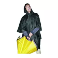   Pelerina de ploaie cu gluga si husa, Everestus, 20IAN1193, Negru, PVC