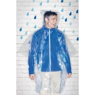 Impermeabil cu gluga in husa, polietilena, blue