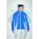 Impermeabil cu gluga in husa, polietilena, transparent