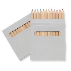 Set de 12 creioane colorate, Cardboard, brown