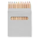 Set de 12 creioane colorate, Cardboard, brown