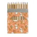 Set de 12 creioane colorate, Cardboard, brown