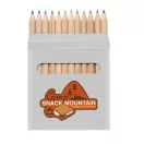 Set de 12 creioane colorate, Cardboard, brown