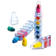 Set de 6 creioane cerate, Plastic, transparent