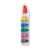 Set de 6 creioane cerate, Plastic, transparent
